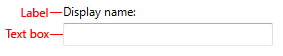 screen shot of a typical text box and label 