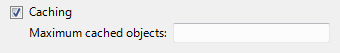 screen shot of check box label: caching 