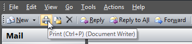 screen shot of 'print (document writer)' tooltip 