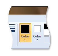 schermafbeelding van een wisselknopbesturingselement op het lint van Microsoft Paint.