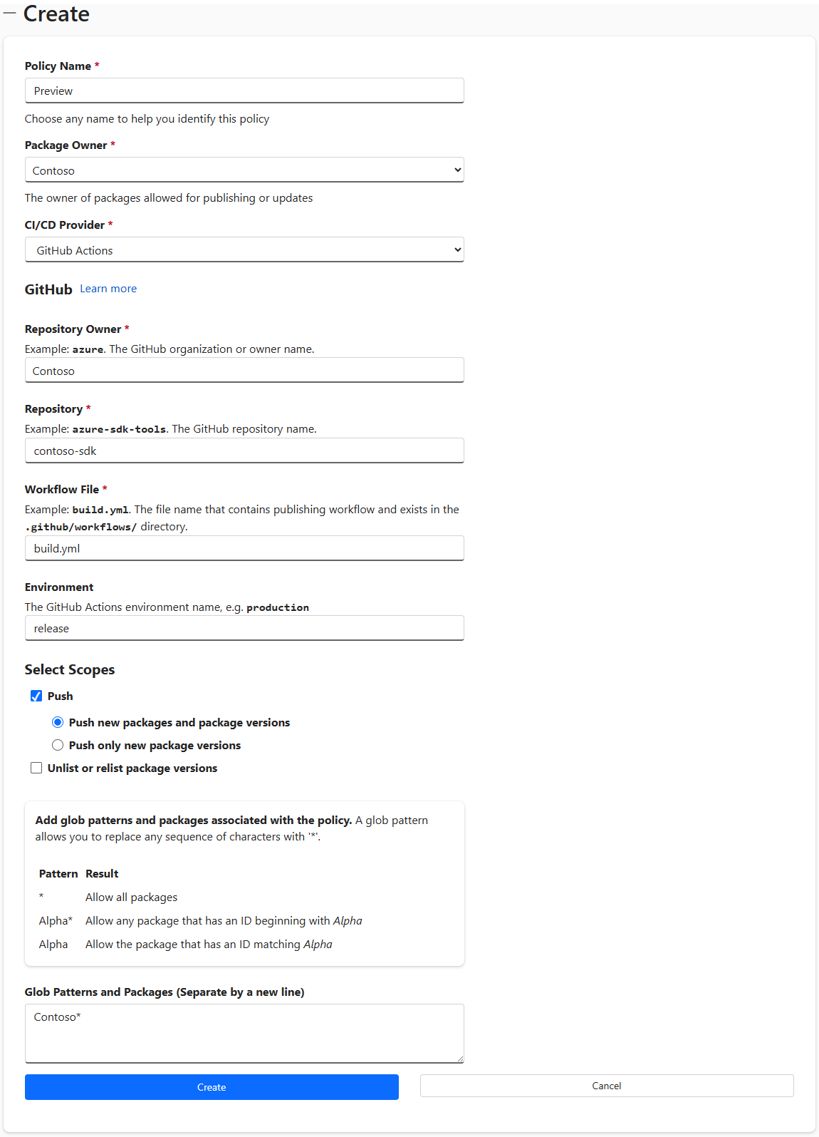Screenshot that shows OIDC Trusted Publishing page.