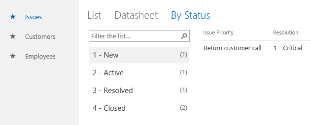A Summary view