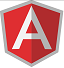 Ten obraz przedstawia logo Angular JS