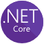Ten obraz przedstawia logo ASP.NET Core