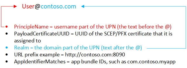 Atrybut logowania jednokrotnego nazwy użytkownika systemu iOS/iPadOS w Microsoft Intune