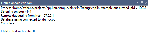 Zrzut ekranu przedstawiający dane wyjściowe okna konsoli systemu Linux.