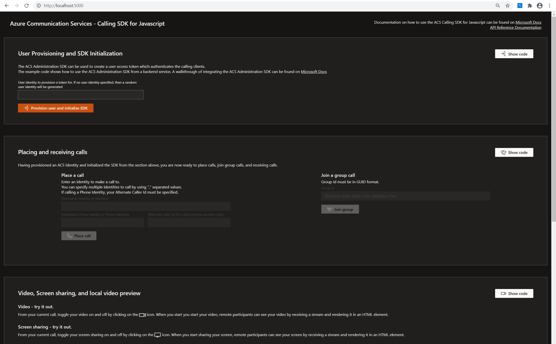 Web calling tutorial 1