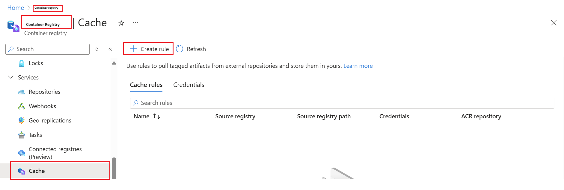 Zrzut ekranu przedstawiający tworzenie reguły w witrynie Azure Portal.