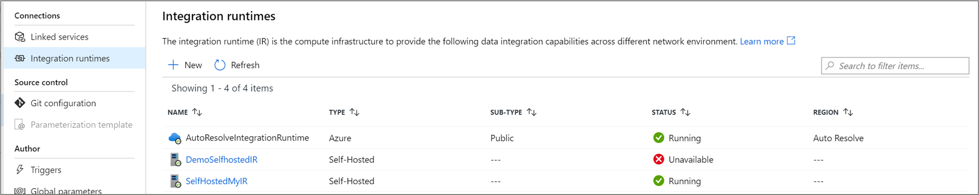 Zarządzanie środowiskami uruchomieniowymi Integration Runtime