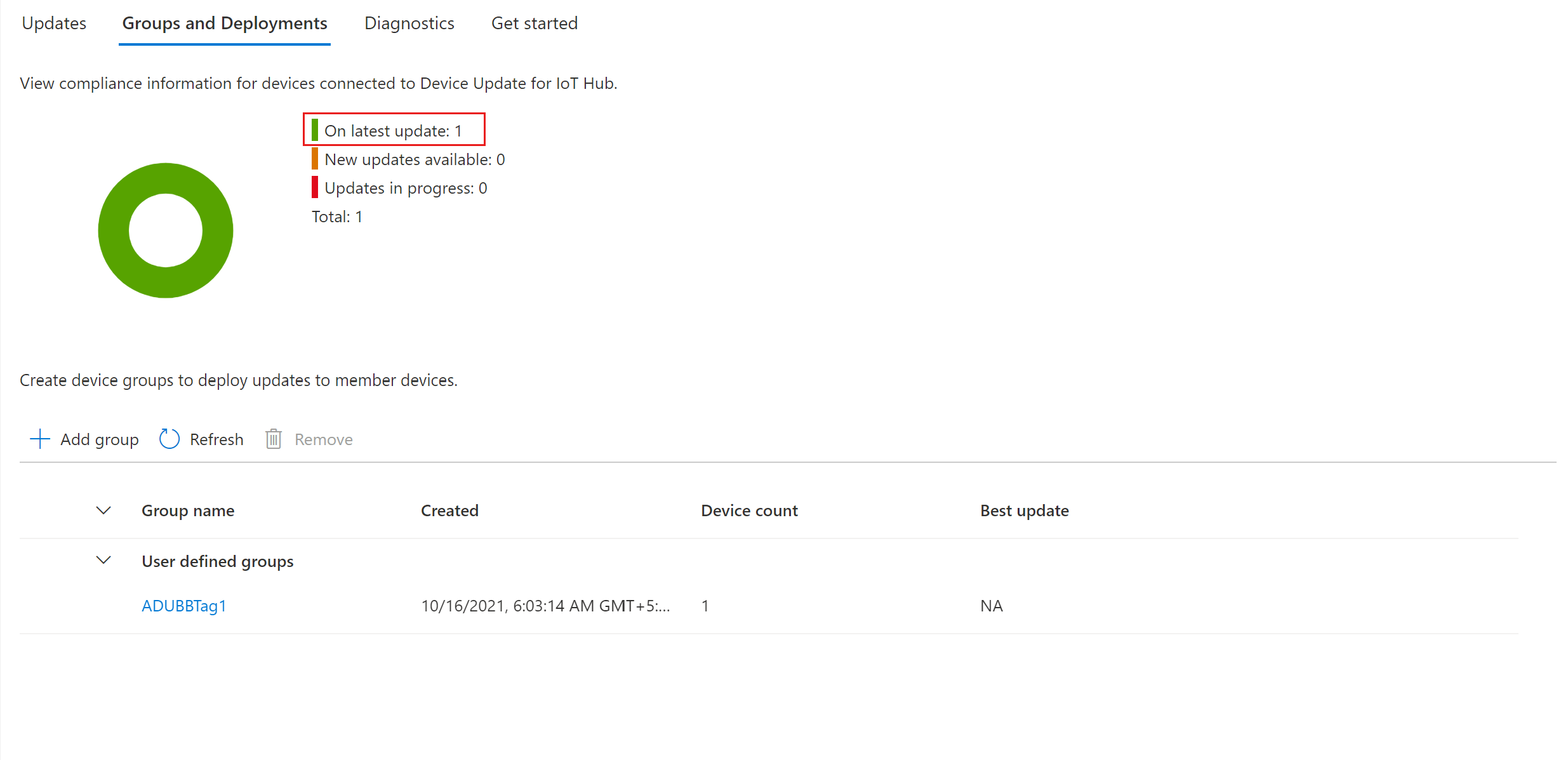 Zrzut ekranu przedstawiający powodzenie aktualizacji.