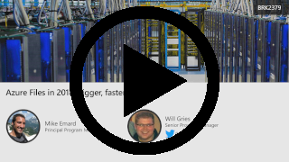 Screencast z prezentacji Azure Files z synchronizacją — kliknij, aby odtworzyć.
