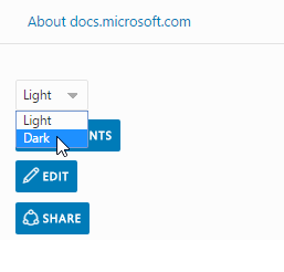 Selektor jasnego i ciemnego motywu