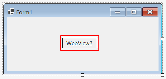 BlazorElement WebView w projektancie formularzy Form1.