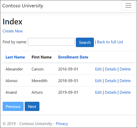Strona indeksu uczniów