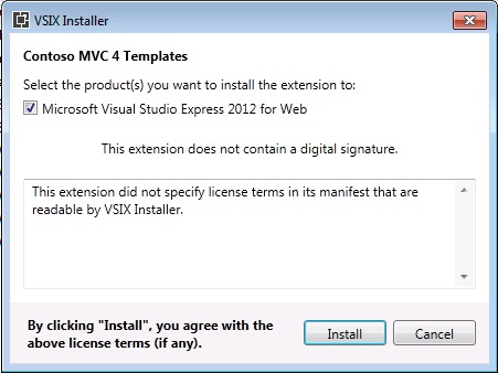 Instalator VSIX