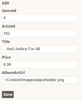 albumu Widok edycji albumu przeglądania