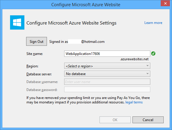 Konfigurowanie ustawień aplikacja systemu Azure