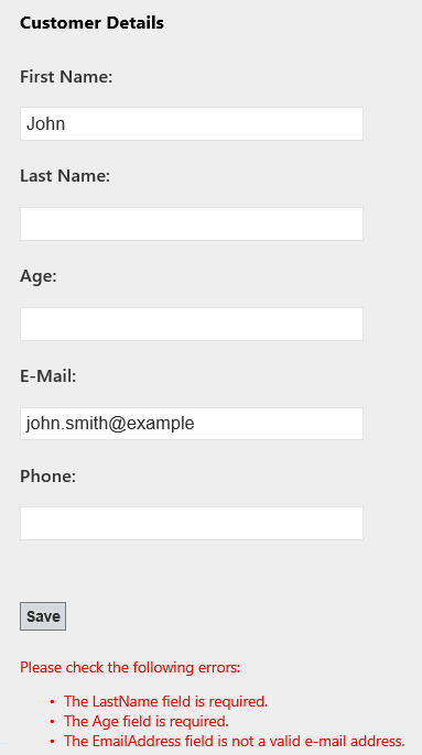 Walidacja przy użyciu adnotacji danych Walidacja przy użyciu adnotacji danych