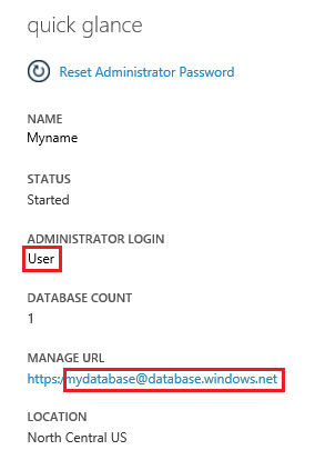 Pulpit nawigacyjny serwera usługi SQL Database Pulpit nawigacyjny serwera usługi SQL Database