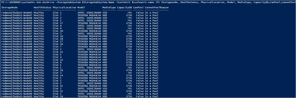 zastąpiono dyski fizyczne w usłudze Azure Stack Hub przy użyciu programu PowerShell