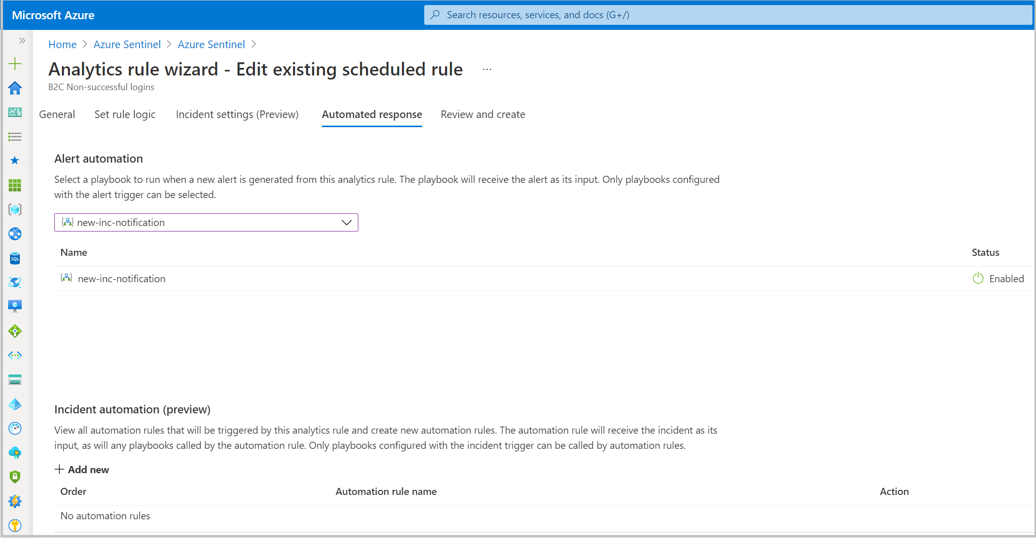 Zrzut ekranu przedstawiający opcje automatycznej odpowiedzi dla reguły.