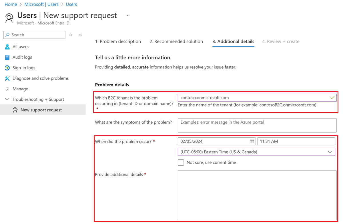 Screenshot of how to find help and submit support ticket part 1.