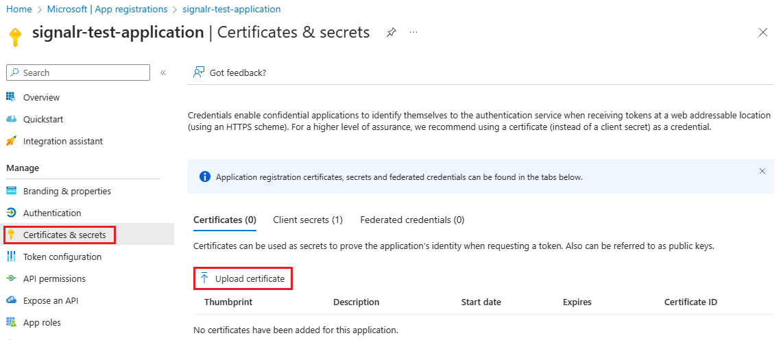 Zrzut ekranu przedstawiający opcje przekazywania certyfikatu.