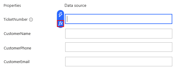 Zrzut ekranu przedstawia wybraną opcję otwierania edytora wyrażeń dla pierwszej właściwości.