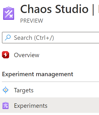 Screenshot that shows selecting Experiments.