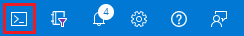 Zrzut ekranu przedstawiający ikonę usługi Cloud Shell.