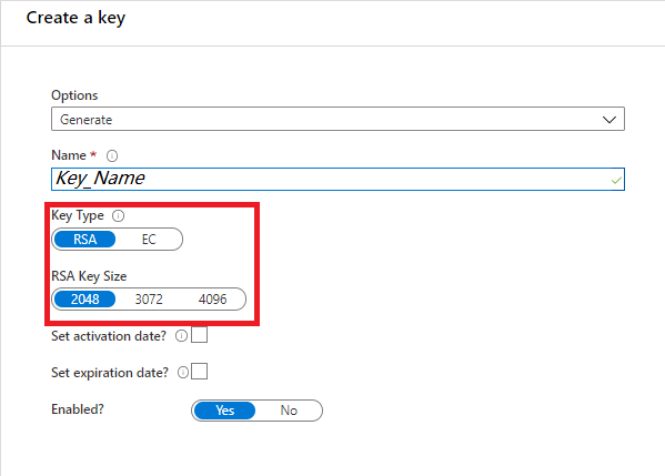 Zrzut ekranu przedstawiający sposób generowania klucza zarządzanego przez klienta.