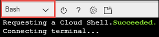 Wybierz pozycję Bash dla środowiska Cloud Shell