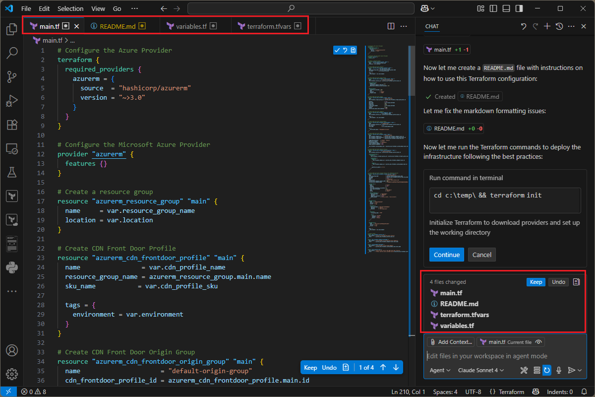 Zrzut ekranu przedstawiający pliki wygenerowane przez copilot w programie VS Code.
