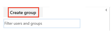 Zrzut ekranu przedstawiający przycisk Utwórz grupę.