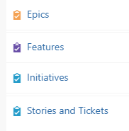 Zrzut ekranu przedstawiający zmiany wprowadzone na poziomach backlogu.