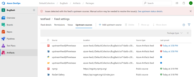 Ikony w kolumnie Ostatnia synchronizacja.
