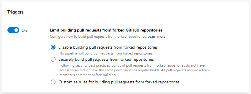 Zrzut ekranu przedstawiający włączony przełącznik.