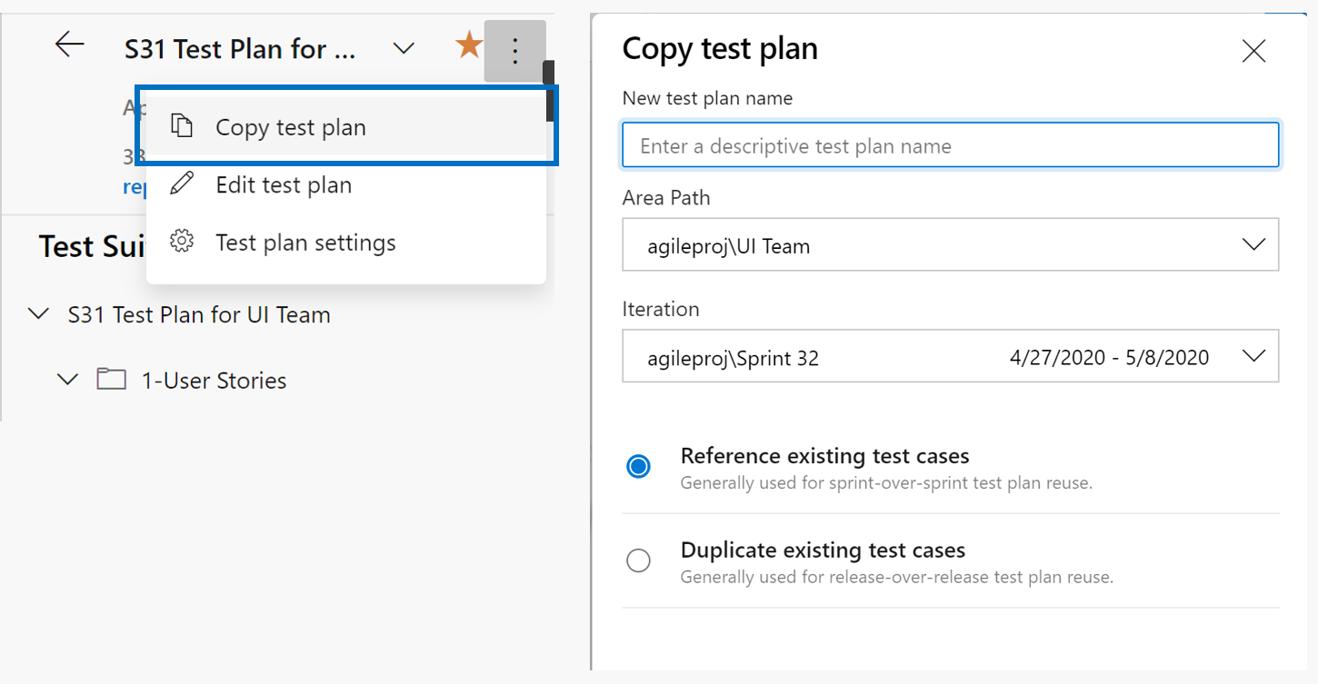 copy test plan page (kopiowanie strony planu testu)