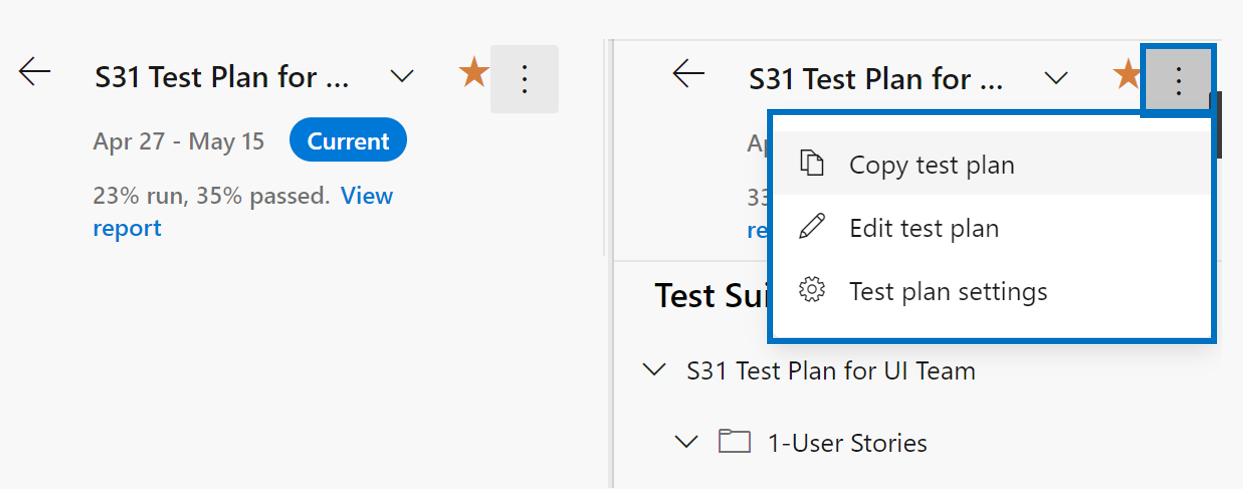 strona nagłówka planu testu