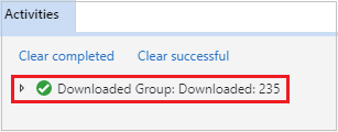 Azure Storage Explorer download success.