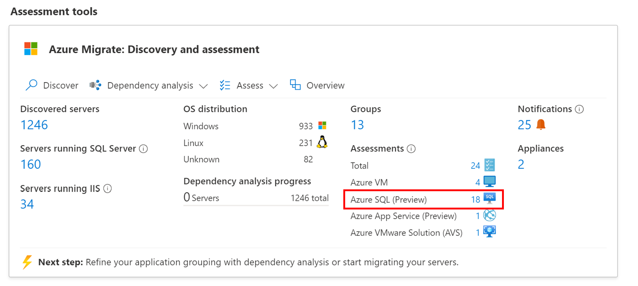 Zrzut ekranu przedstawiający nawigację do utworzonej oceny.