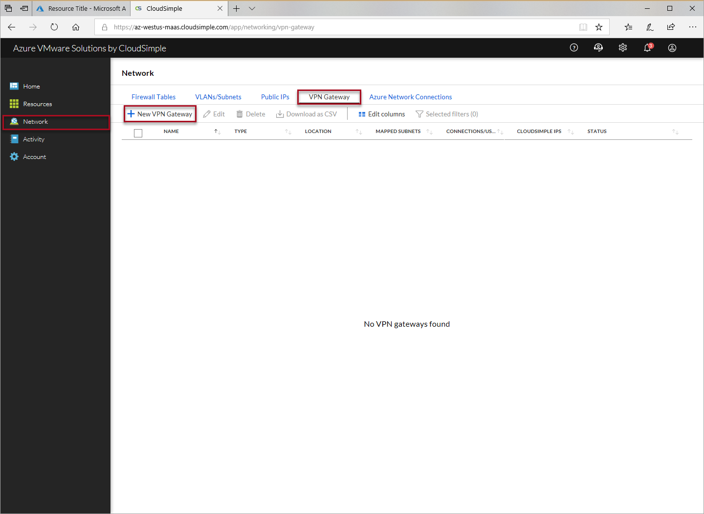 Tworzenie bramy sieci VPN