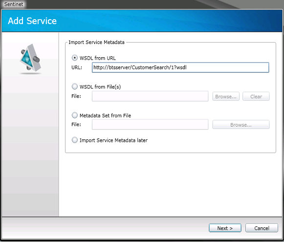 SentinetWP_AddServiceURL Add Service URL