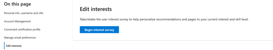 Wybierz rozpoczęcie ankiety zainteresowań
