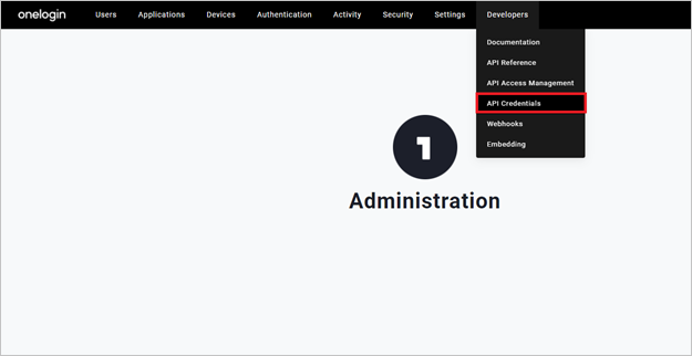 Wybierz pozycję Poświadczenia interfejsu API.
