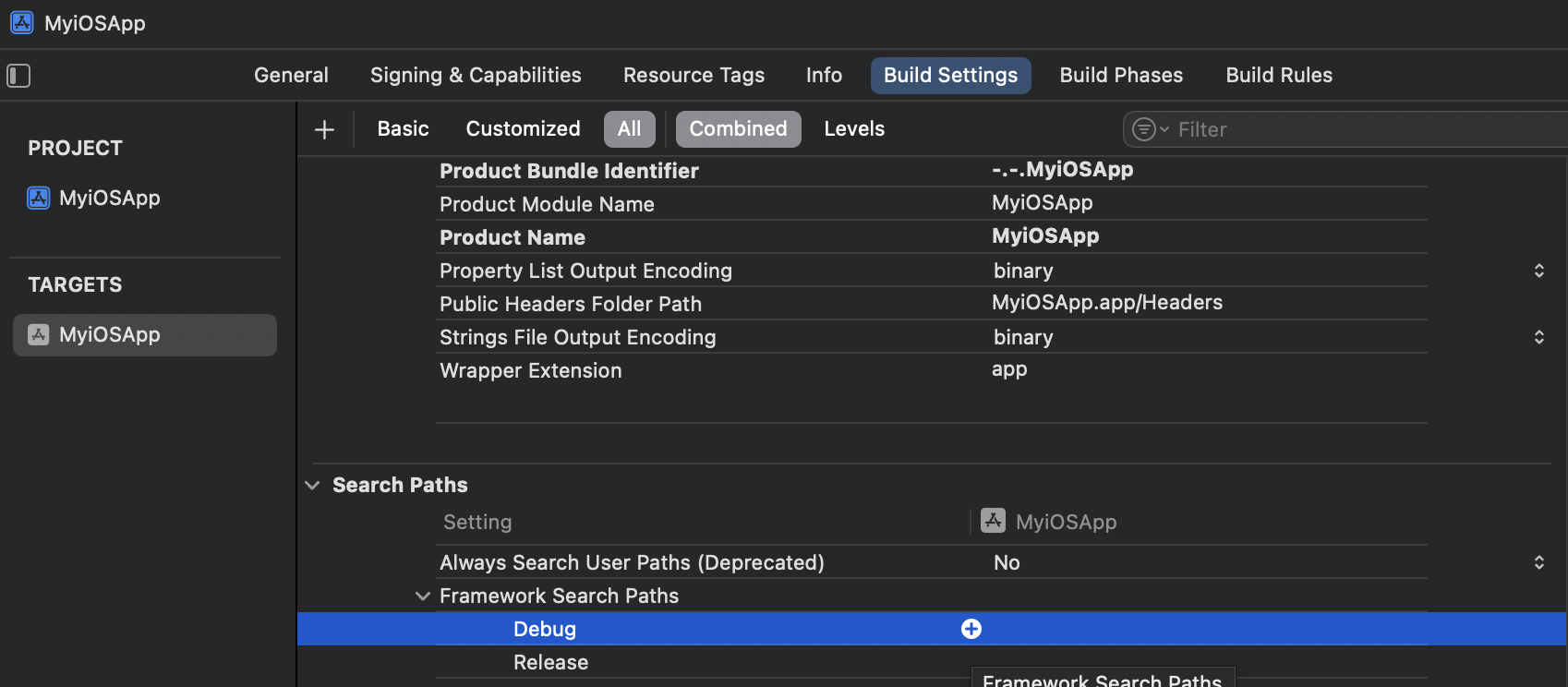 Ścieżka wyszukiwania frameworków w Xcode