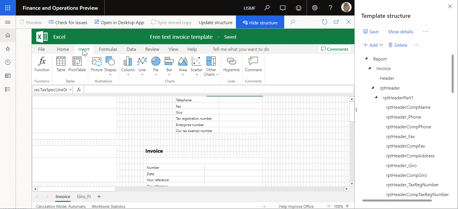 Używanie obszaru roboczego zarządzanie dokumentami biznesowymi w celu dodawania obrazu do dokumentu biznesowego.