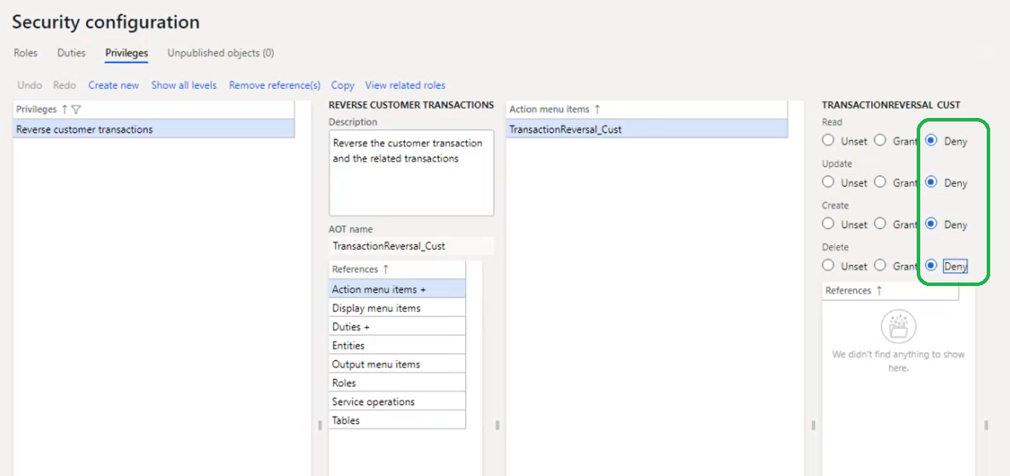 Screenshot of the Security configuration page.