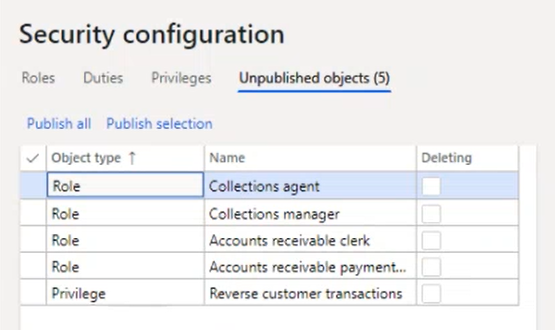 Screenshot of the Unpublished objects page.
