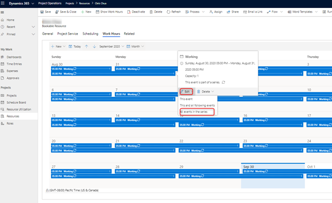 Kalendarz służbowy.